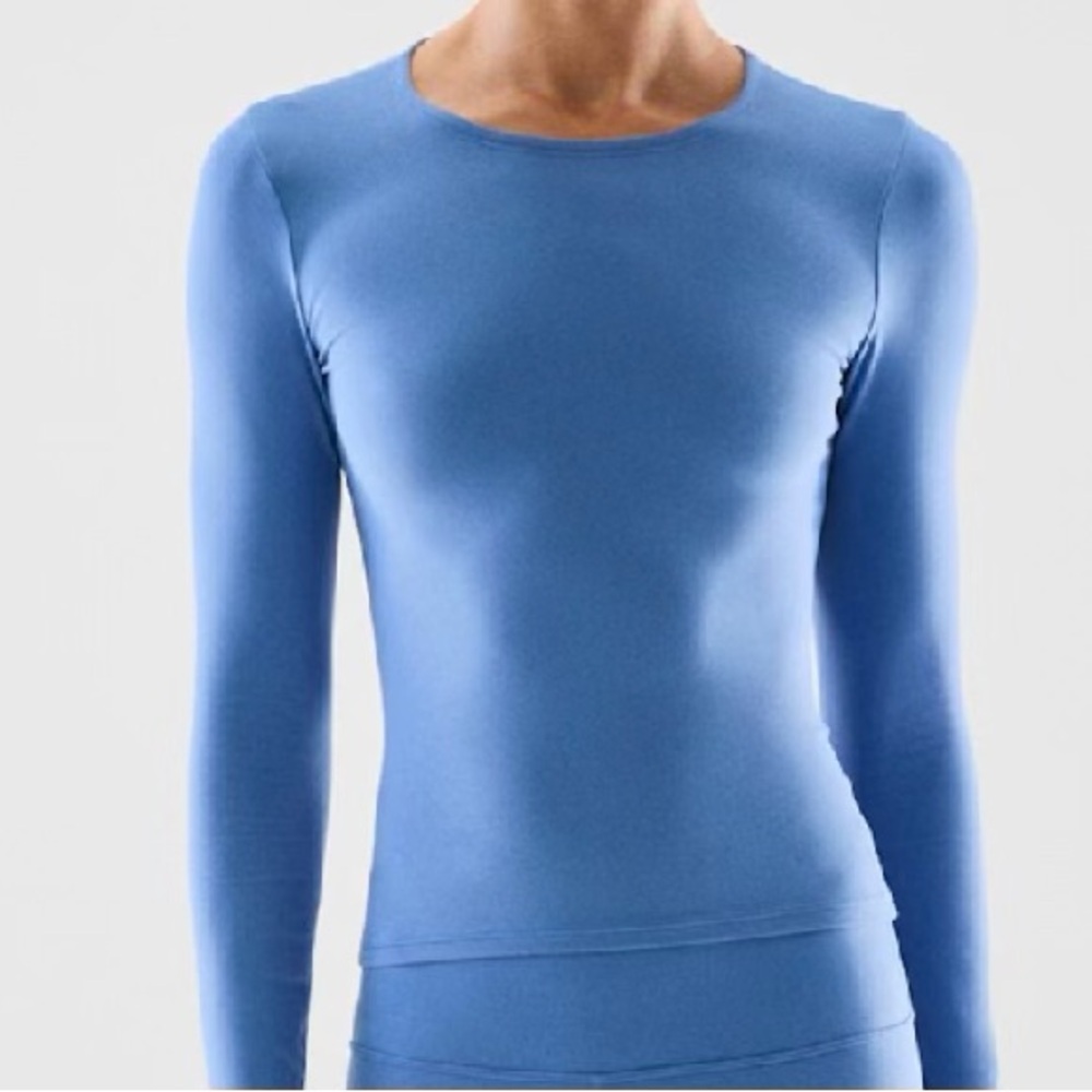 Aritzia Long-Sleeve Crew Neck Top — French Blue